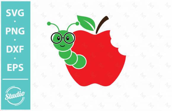 Apple and Worm SVG: A Versatile Craft Graphic for Content Creators