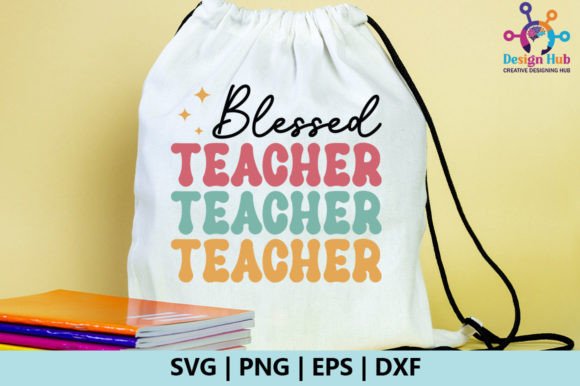 Blessed Teacher Retro SVG