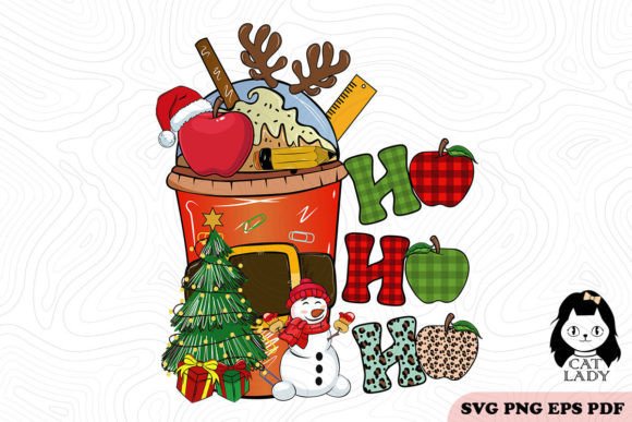 Ho Ho Ho Teacher Coffee SVG PNG