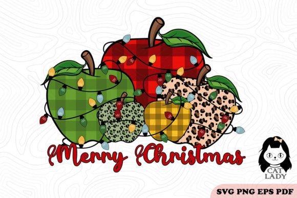 Plaid Apple Teacher Christmas SVG PNG: A Versatile Design Asset for Crafts and Graphics