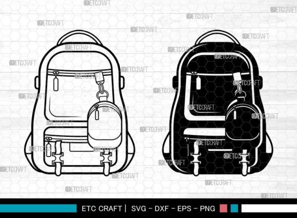 School Backpack SVG for Graphics and Crafts