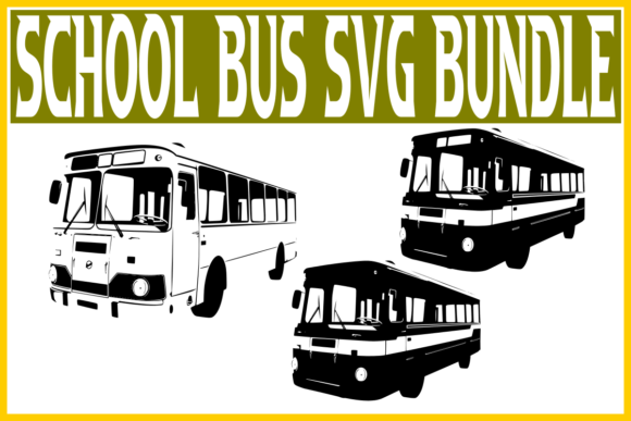 School Buses SVG Bundle: A Festive Graphic Design Asset for Crafters