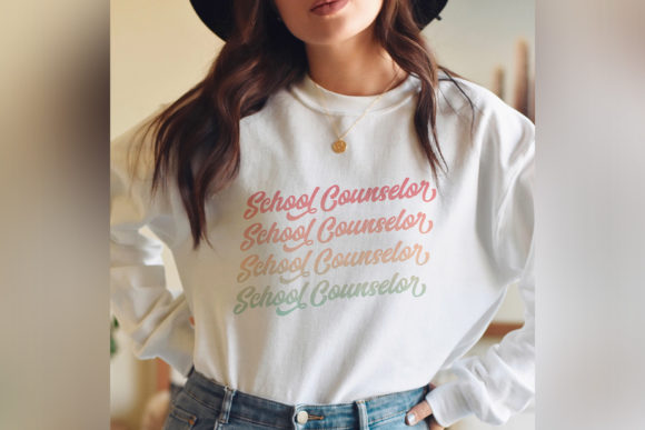 School Counselor Svg Shirt Design Retro: Graphics and Crafts for Real Publishing