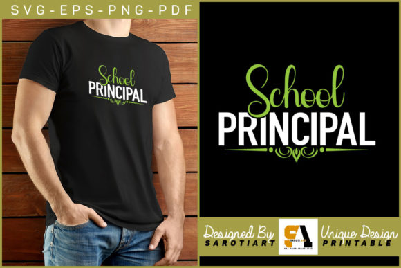 School Principal SVG T-shirt Design: Graphics for Crafts