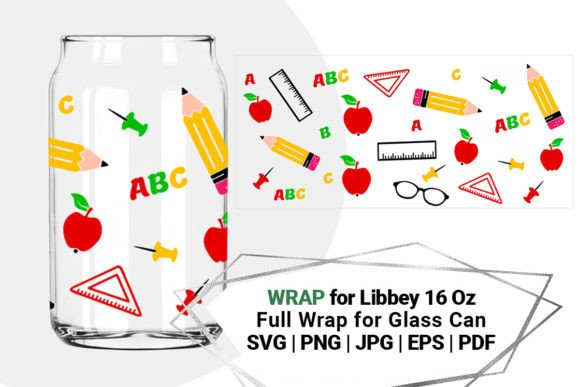 School Wrap Svg for Libbey 16 Oz