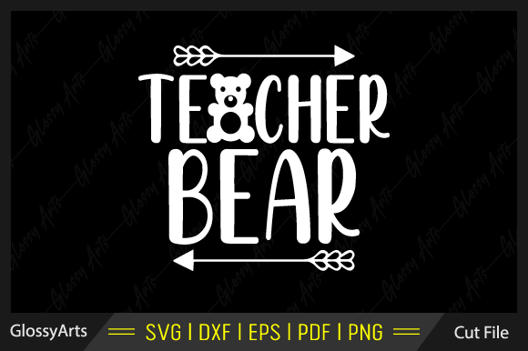 Teacher Bear Svg Printable Cut File